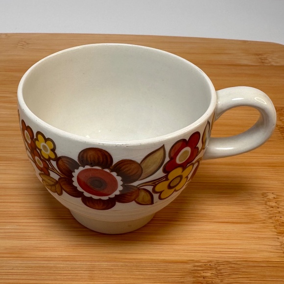 Set of 4 Myott “Festival” Ironstone Mugs • Retro 70s Floral England 🌼🍂✨ - Picture 2 of 8